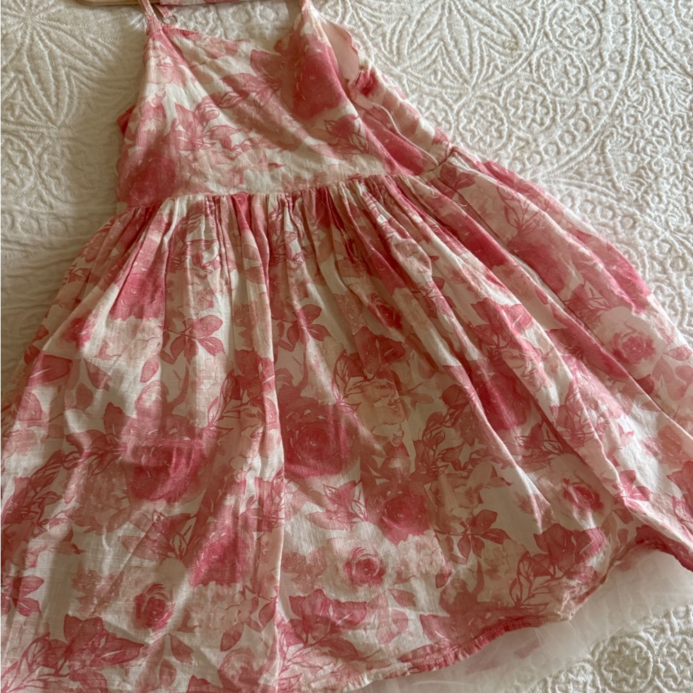 Floral Pink and White Dress - Picture 3 of 6